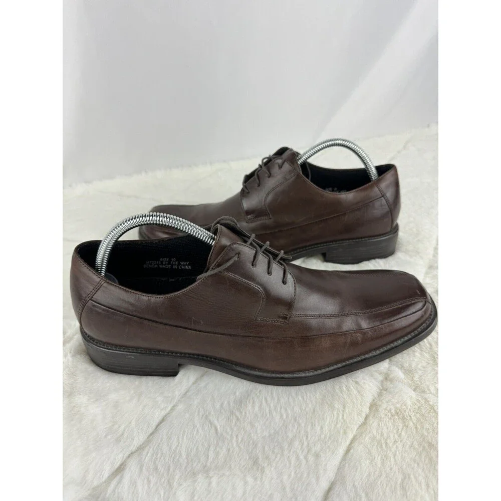 Men’s KENNETH COLE M72245  By The Way Silver Technology Brown Leather Shoe Sz 10